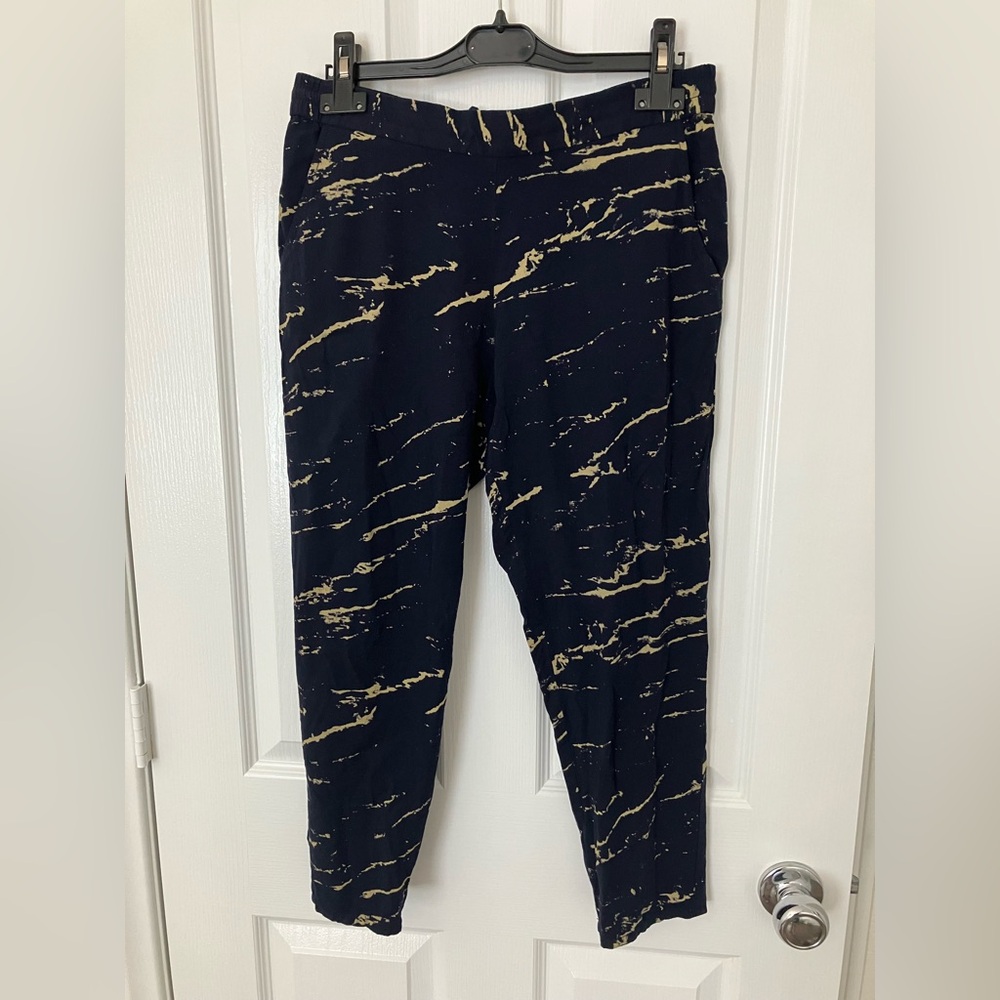 GAP Navy and Gold Track Pants viscose